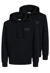 Jack & Jones Hoodie 2er Pack Corp Schwarz/Dunkelblau