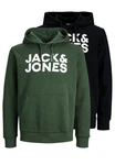 Jack & Jones Hoodie 2er Pack Corp Dunkelgrün/Grün