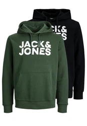 Jack & Jones Hoodie 2er Pack Corp Dunkelgrün/Grün