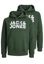 Jack & Jones Hoodie 2er Pack Corp Dunkelgrün/Grün