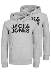 Jack & Jones Hoodie 2er Pack Corp Grau/Schwarz Jack & Jones Hoodie 2er Pack Corp Grau/Schwarz