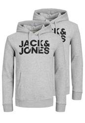 Jack & Jones Hoodie 2er Pack Corp Grau/Schwarz