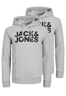 Jack & Jones Hoodie 2er Pack Corp Grau/Schwarz