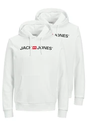 Jack & Jones Hoodie 2er Pack Corp Sweatshirt Weiß/Rot/Schwarz/Creme/Blau/Beige/Hellblau