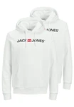 Jack & Jones Hoodie 2er Pack Corp Sweatshirt Weiß/Rot/Schwarz/Creme/Blau/Beige/Hellblau