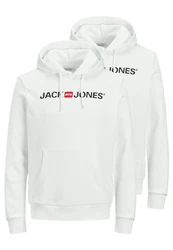 Jack & Jones Hoodie 2er Pack Corp Sweatshirt Weiß/Rot/Schwarz/Creme/Blau/Beige/Hellblau