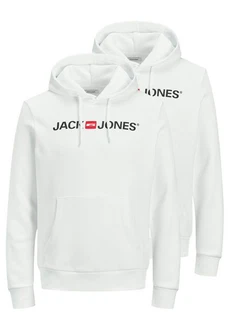 Jack & Jones Hoodie 2er Pack Corp Sweatshirt Weiß/Rot/Schwarz/Creme/Blau/Beige/Hellblau