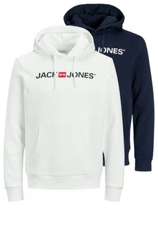 Jack & Jones Hoodie 2er Pack Corp Sweatshirt Dunkelblau/Schwarz/Rot/Hellblau/Blau