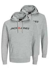 Jack & Jones Hoodie 2er Pack Corp Sweatshirt Schwarz/Grau/Hellgrau/Dunkelgrau