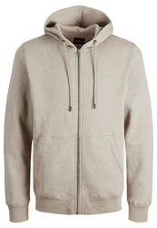 JACK & JONES Sweatjacke JJEBradley Beige/Braun/Khaki