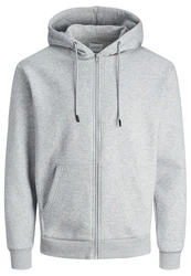 JACK & JONES Sweatjacke JJEBradley Grau/Hellgrau