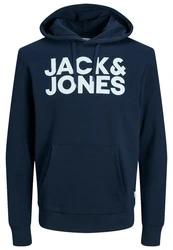 JACK & JONES Herren Hoodie Kapuzenpullover JJECORP (12152840) Dunkelblau