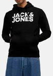 JACK & JONES Herren Hoodie Kapuzenpullover JJECORP (12152840) Schwarz
