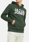 JACK & JONES Herren Hoodie Kapuzenpullover JJECORP (12152840) Grün/Dunkelgrün