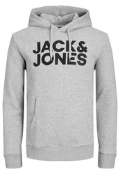 JACK & JONES Herren Hoodie Kapuzenpullover JJECORP (12152840) Grau