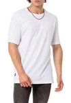 RedBridge T-Shirt Oversized mit Schriftzug Weiß/Grau/Creme