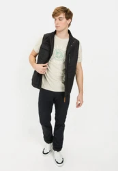 camel active T-Shirt Khaki/Hellgrün/Creme