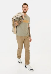 camel active T-Shirt Khaki/Dunkelgrün/Beige