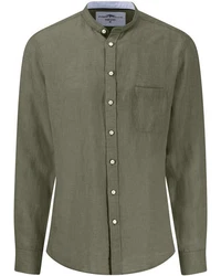 FYNCH-HATTON Langarmhemd Dunkelgrün/Grün/Khaki