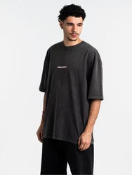 Pegador T-Shirt Colne Logo Oversized Tee Schwarz/Dunkelgrau/Grau/Beige