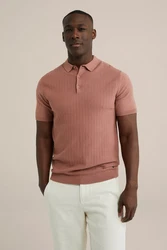 WE Fashion Poloshirt Lila/Braun/Rot
