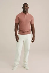 WE Fashion Poloshirt Lila/Braun/Rot