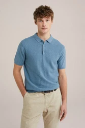 WE Fashion Poloshirt Blau/Hellblau