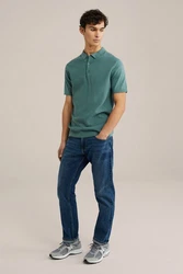 WE Fashion Poloshirt Grün/Türkis/Dunkelgrün