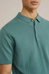 WE Fashion Poloshirt Grün/Türkis/Dunkelgrün