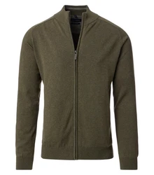 CASAMODA Strickpullover Dunkelgrün/Khaki