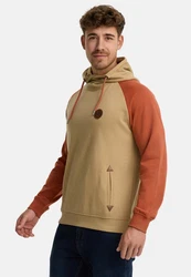 Indicode Kapuzenpullover INRowland Braun/Orange/Beige
