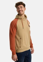Indicode Kapuzenpullover INRowland Braun/Orange/Beige