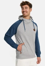 Indicode Kapuzenpullover INRowland Grau/Dunkelblau/Hellgrau