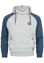 Indicode Kapuzenpullover INRowland Grau/Dunkelblau/Hellgrau