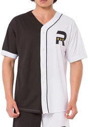 RedBridge T-Shirt Baseball-Look Schwarz/Rot/Grau