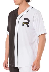 RedBridge T-Shirt Baseball-Look Schwarz/Rot/Grau