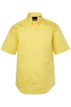 JP1880 Kurzarmhemd Modern Fit Hemd Buttondown-Kragen Gelb