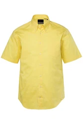 JP1880 Kurzarmhemd Modern Fit Hemd Buttondown-Kragen Gelb