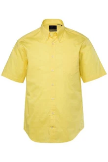 JP1880 Kurzarmhemd Modern Fit Hemd Buttondown-Kragen Gelb