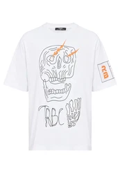 RedBridge T-Shirt Oversized Totenkopf-Print 