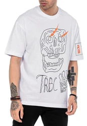 RedBridge T-Shirt Oversized Totenkopf-Print 