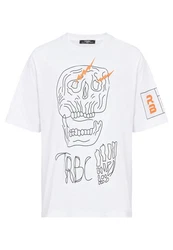 RedBridge T-Shirt Oversized Totenkopf-Print 