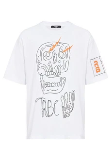 RedBridge T-Shirt Oversized Totenkopf-Print 
