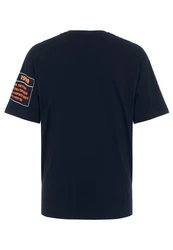 RedBridge T-Shirt Oversized Totenkopf-Print Blau/Dunkelblau
