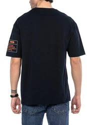 RedBridge T-Shirt Oversized Totenkopf-Print Blau/Dunkelblau