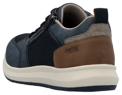 Rieker Sneaker Halbschuh Freizeitschuh Schnürschuh Blau/Dunkelblau/Hellblau/Grau