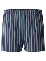 Calida Prints Herren Shorts Lila/Dunkelblau/Mischfarben/Bordeaux