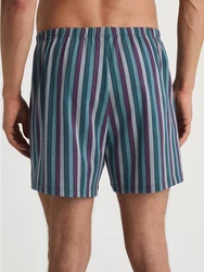 Calida Prints Herren Shorts Lila/Dunkelblau/Mischfarben/Bordeaux