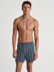 Calida Prints Herren Shorts Lila/Dunkelblau/Mischfarben/Bordeaux