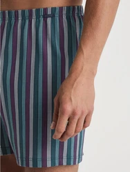 Calida Prints Herren Shorts Lila/Dunkelblau/Mischfarben/Bordeaux
